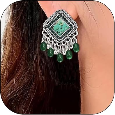 Indian Jhumka Earrings for Women Traditional Silver Jewelry Ethnic Indian Outfits Accessories Statement Jhumkas Earrings Lightweight Drop Dangle Design for Wedding Party Festival Wear