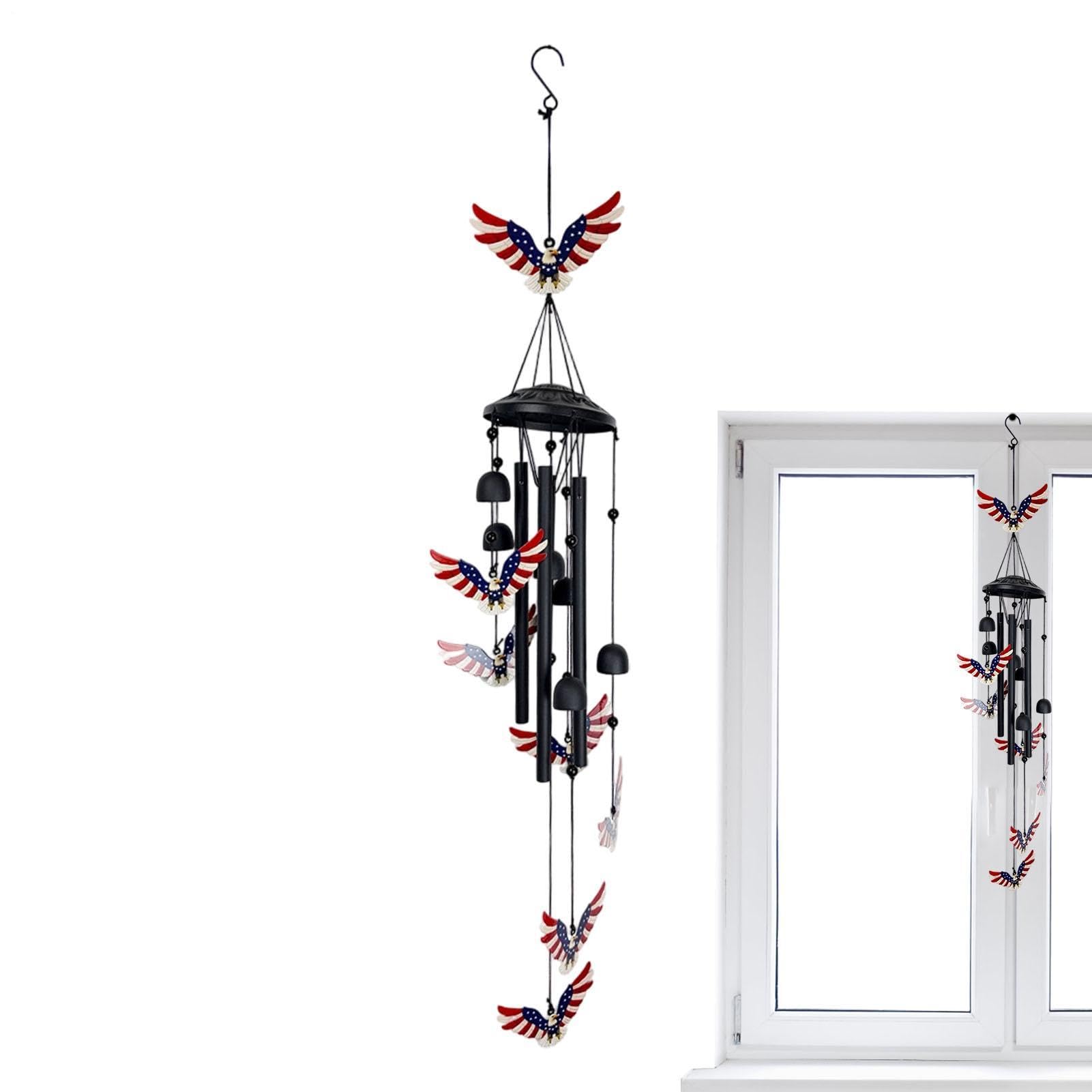 Decoración de carillón de viento Resistente a la intemperie con campanitas | Carillón de viento águila decoración exterior Para Jardín Alero Porche Balcón Patio Trasero Valla Propietarios Familia