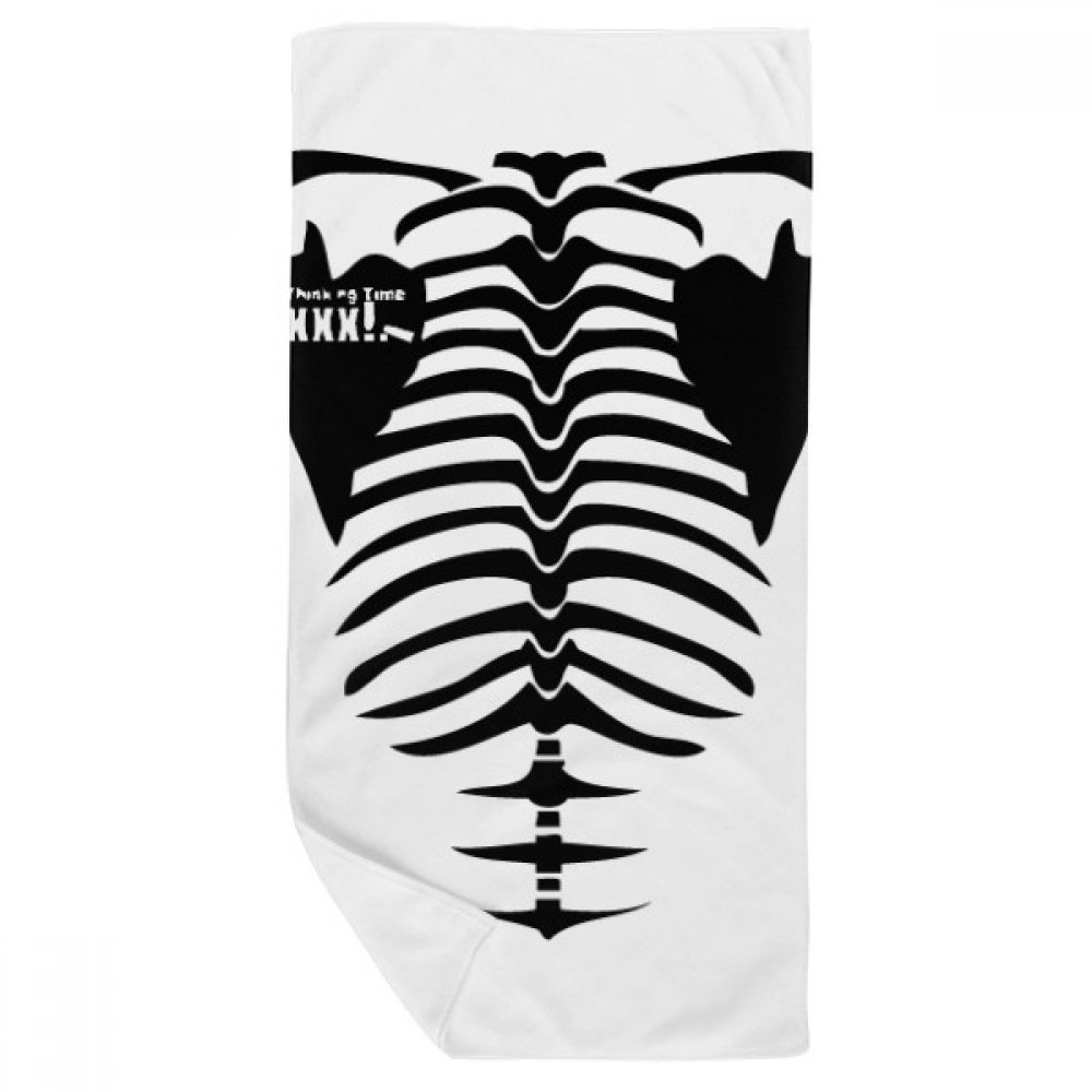 Serviette de bain squelette 35x70cm douce pour corps humain