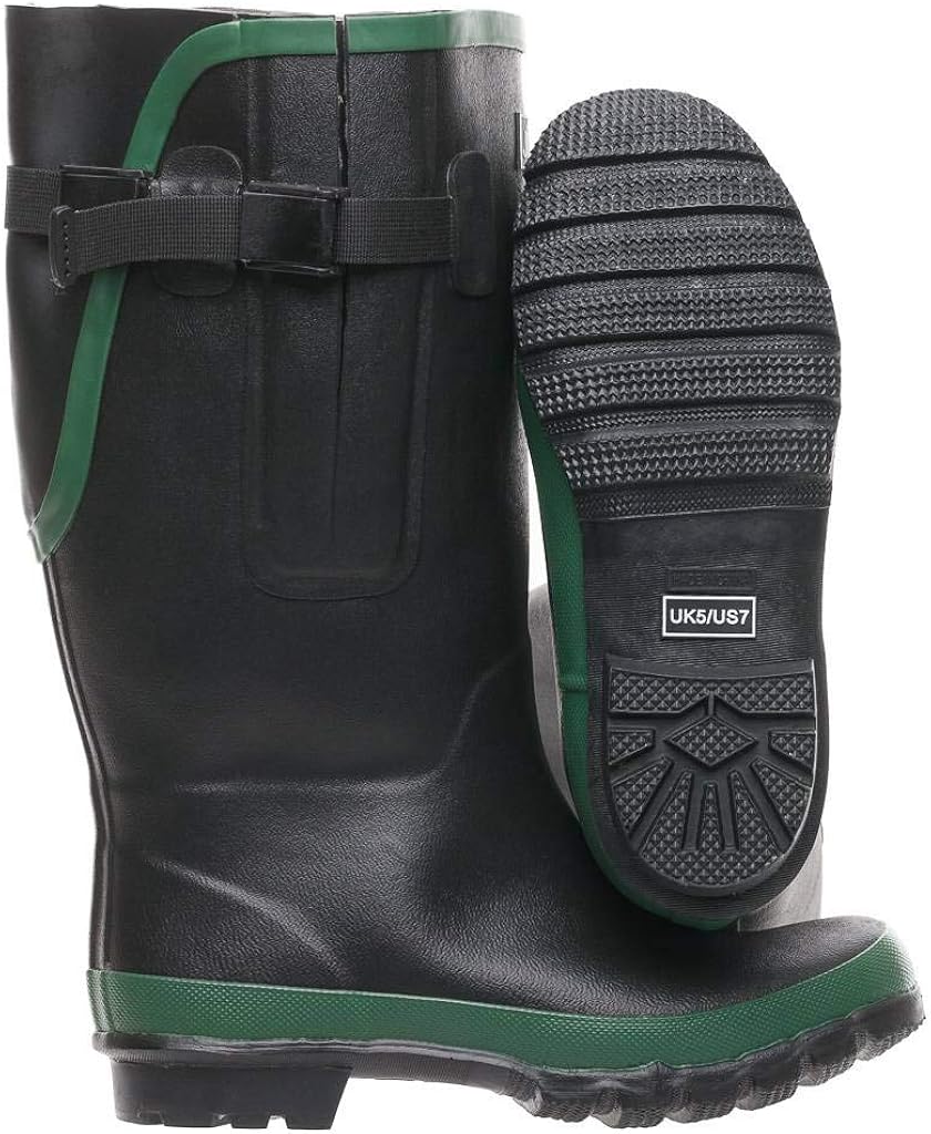 wide calf steel toe rubber boots