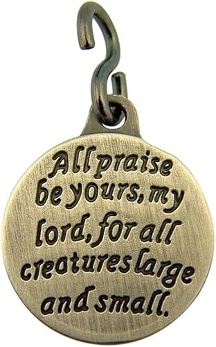 Miniatura 2 de Religious Gifts Medalla de collar de San Francisco de Asís de peltre, 1 pulgada