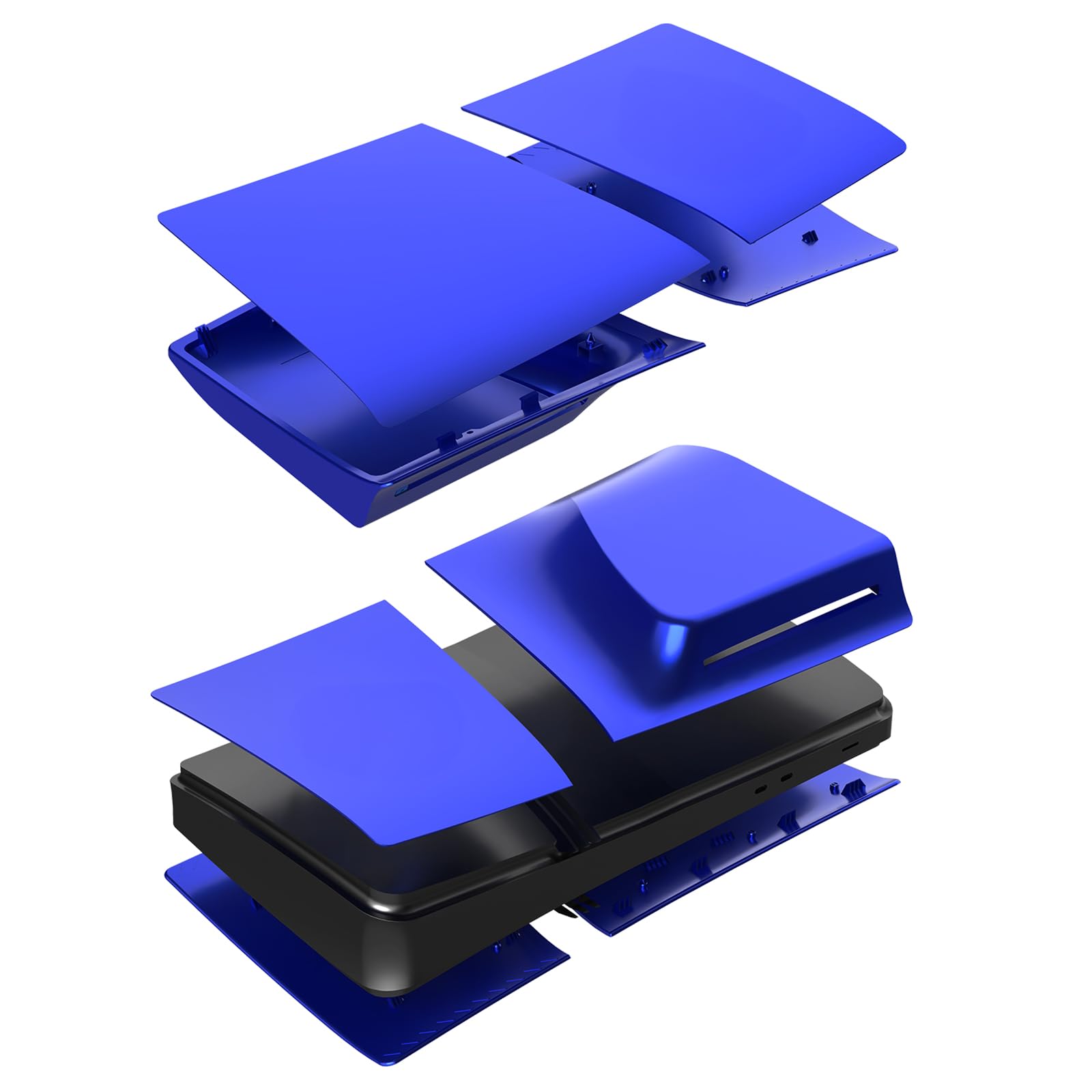 Placa Frontal para PS5 Pro, Tapa Frontal Tapa Trasera Placa Frontal, Placas Frontales de Repuesto para Carcasa Antipolvo - Azul (Edición en Disco)