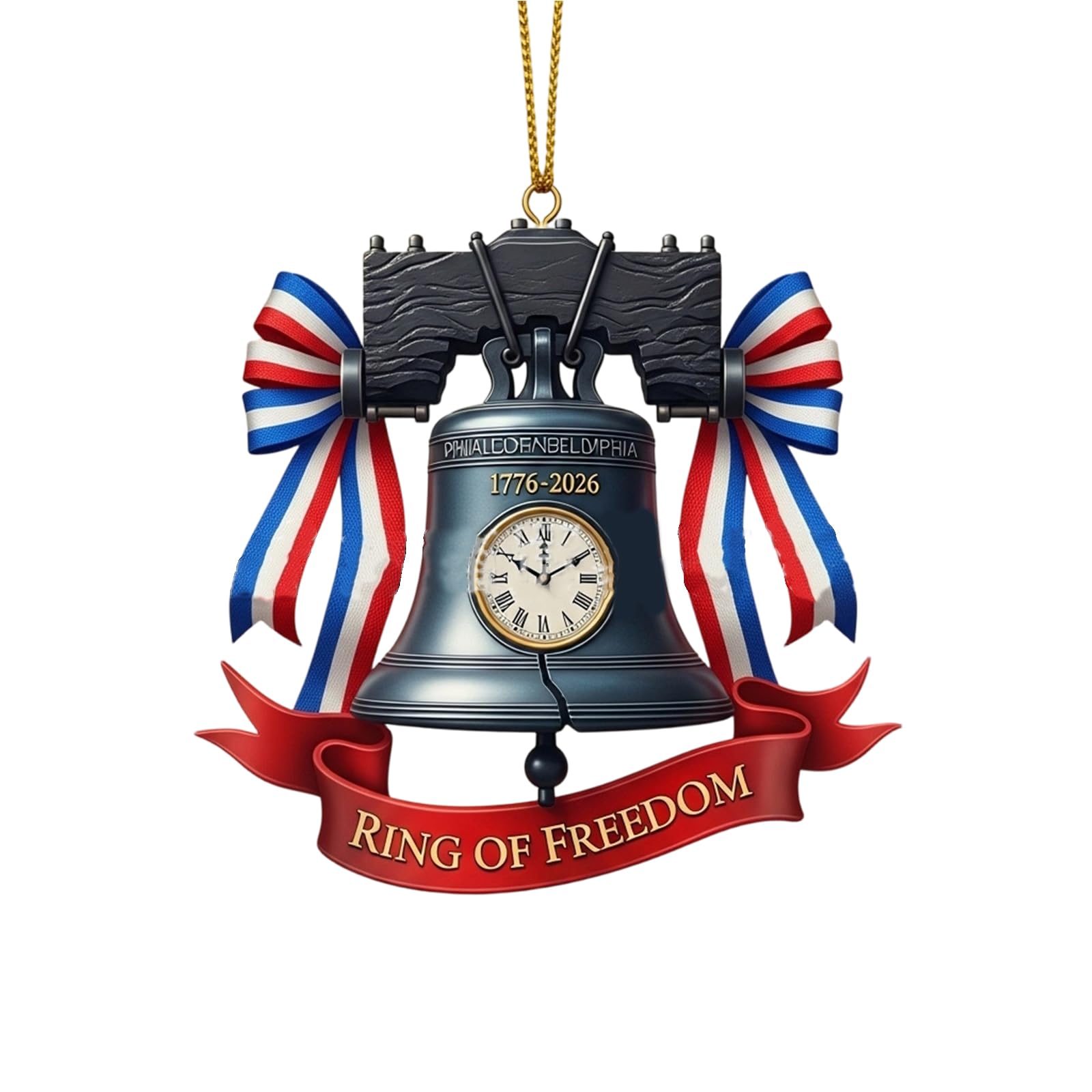 Unique Decorative Acrylic Bells Souvenir 250th Anniversary Party Supplies Commemorating History Decorative Bells Decoration