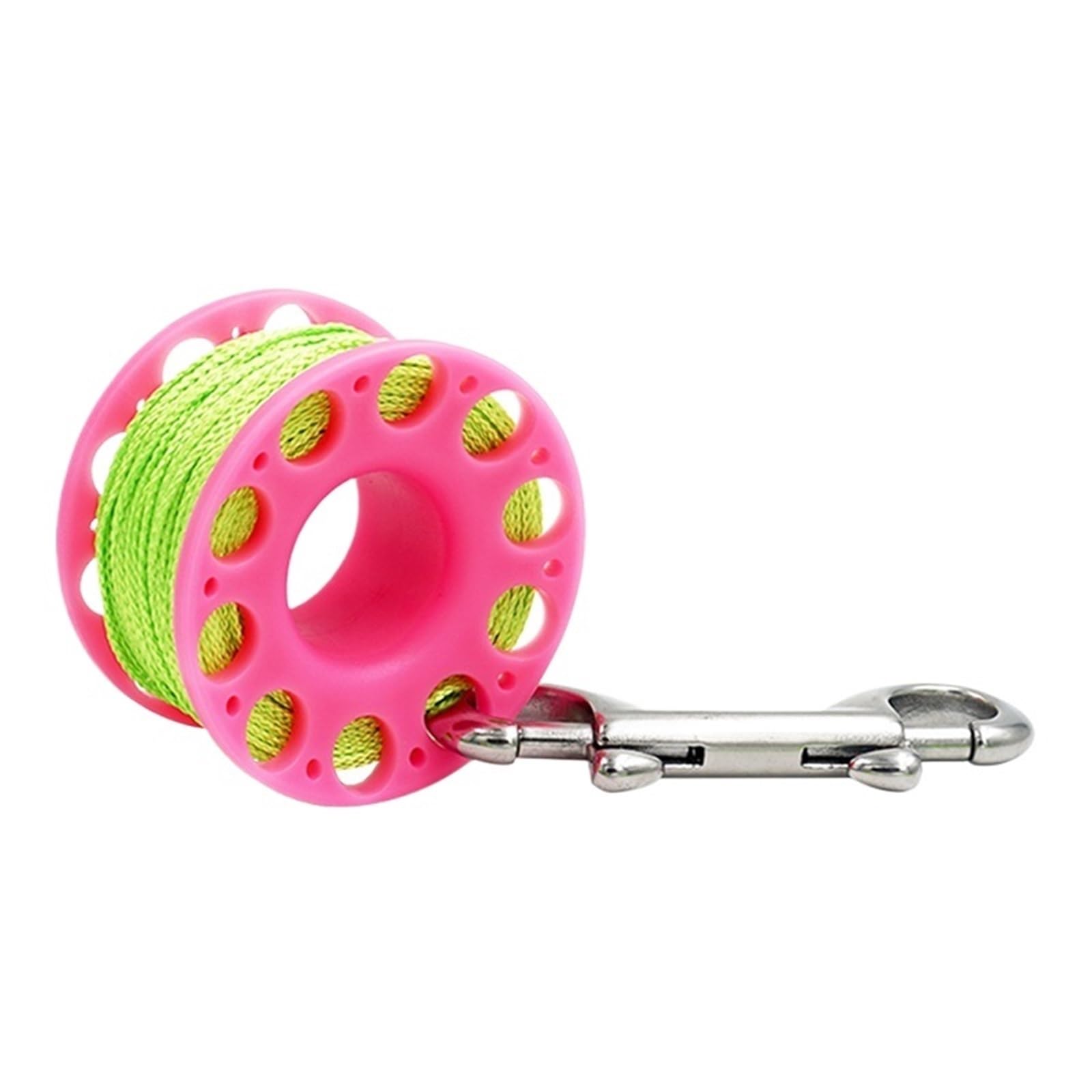 Diving Finger Spool, Finger Spool Reel Multicolor Bolt Snap Cave Wreck Drift Diving(Pink 30m)