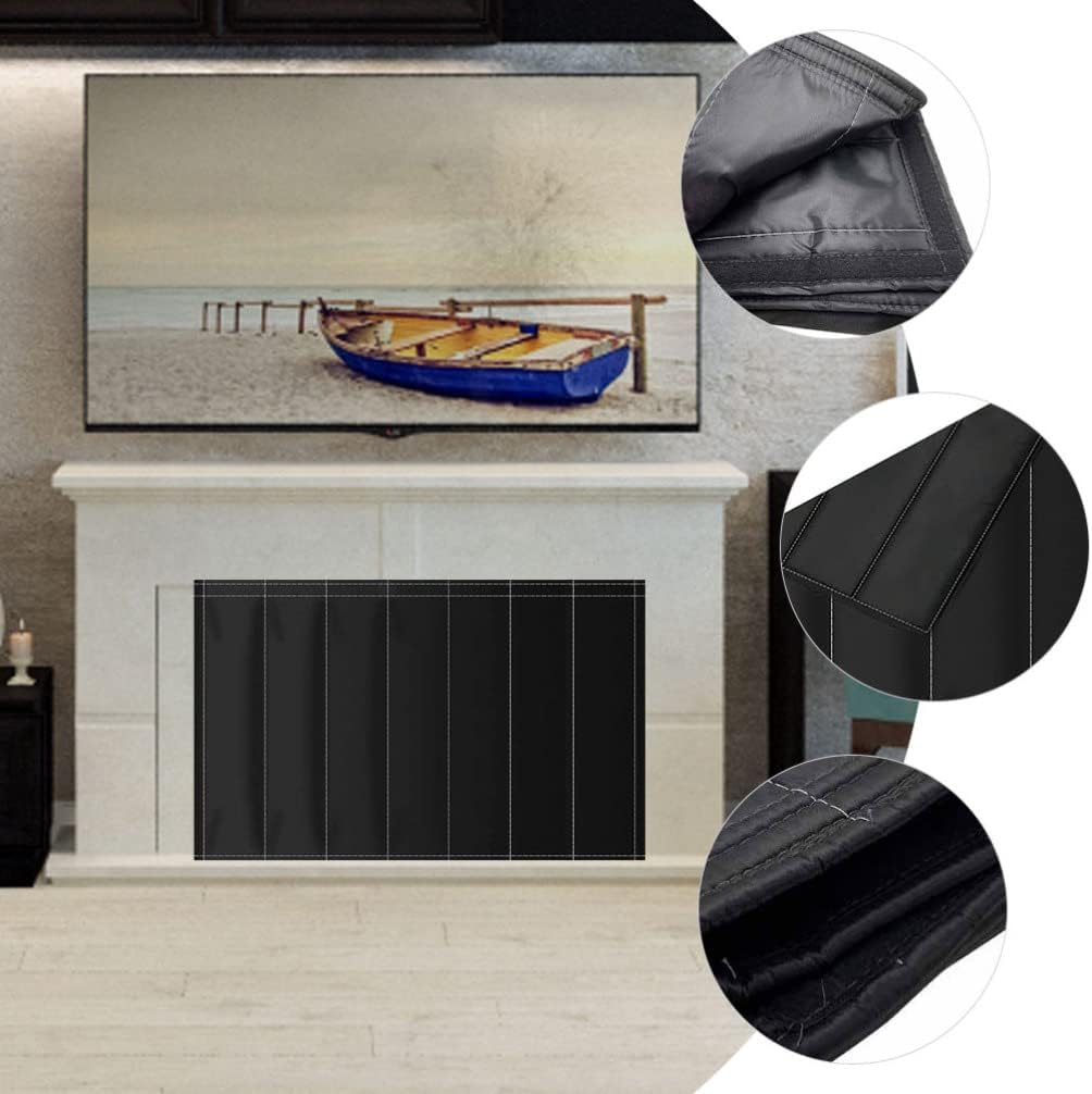 Zerodeko Fireplace Protective Curtain Fireproof Mat Insulation Rug for Fireplaces Easy Install