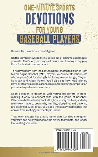 image for One-Minute Sports Devotions for Young Baseball Players: Biblical Guida