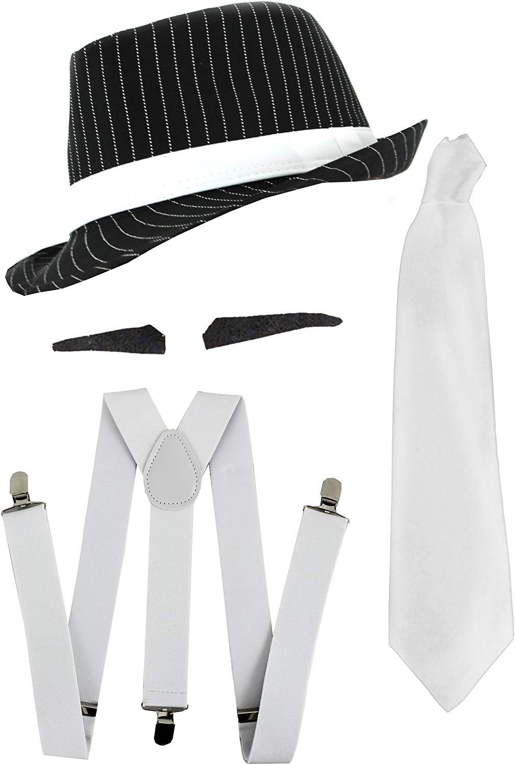 – 1920s Mob Gangster Fancy Dress Accessory Set + Spiv
