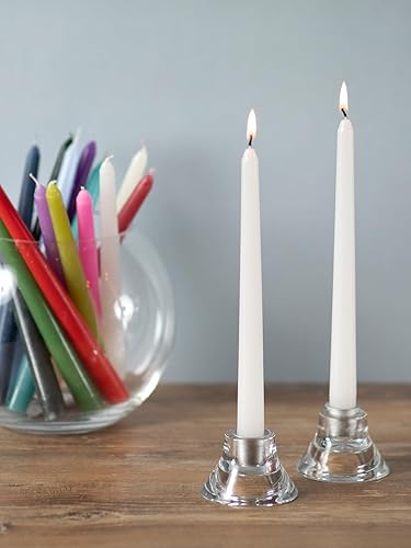 Miniatura 6 de Candwax - Velas cónicas de 12.0 in, sin goteo, sin perfume, cera de parafina con mechas de algodón, 10 horas de combustión