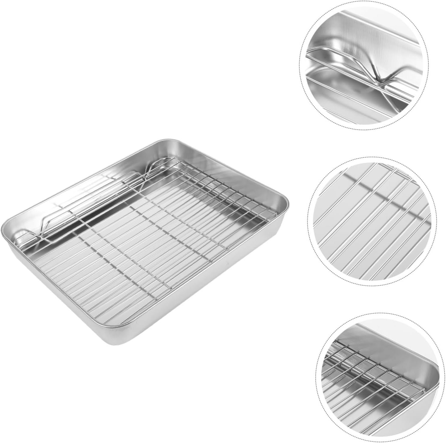 Alipis Extra Large Baking Sheet Grid Frame Large Stainless Pan for Baking Rectangular Baking Dish Restaurant Bakeware Baking Tray Wire Rack