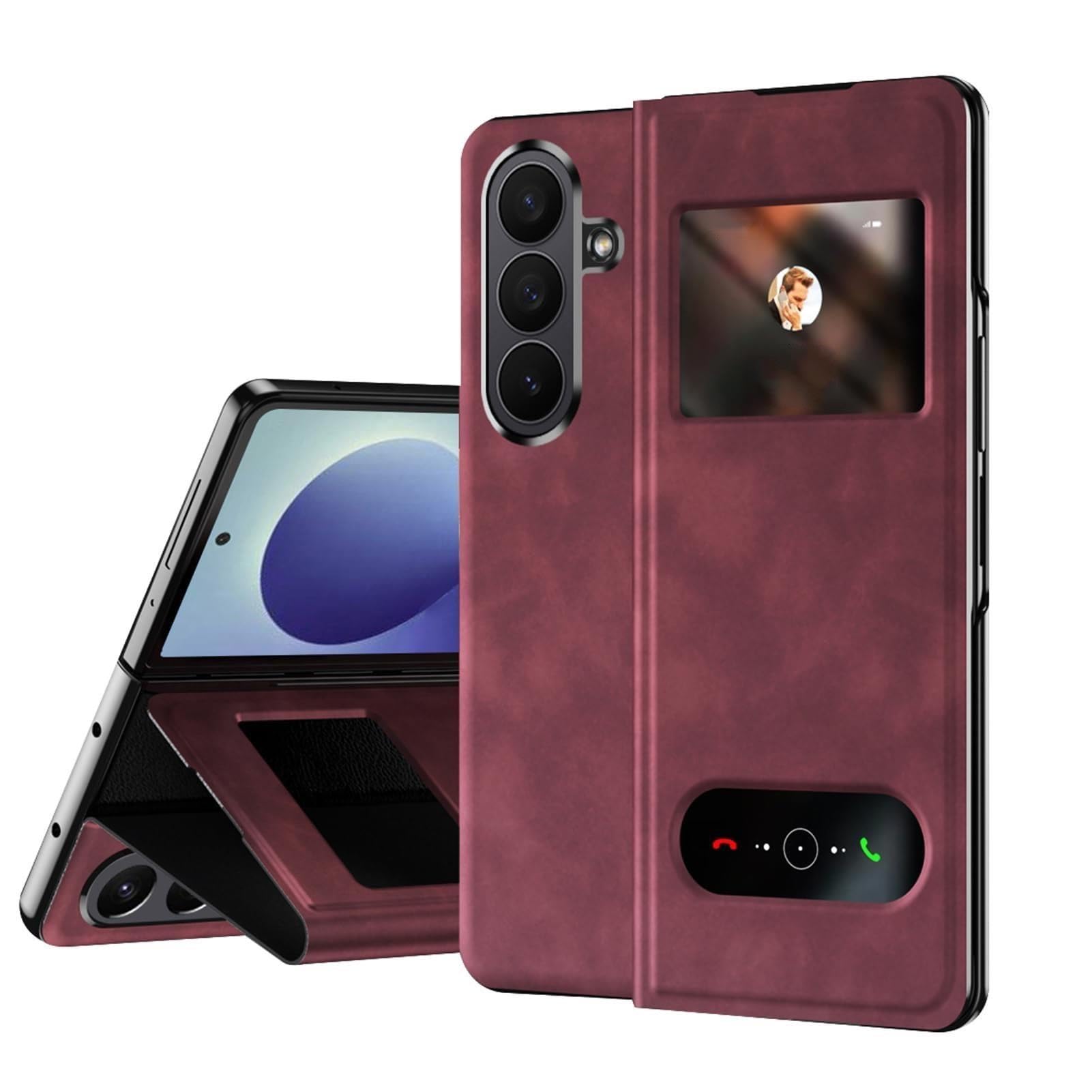 Funda para Samsung Galaxy Z Fold 8 Ultra, Rasguño Resistente Cuero Carcasa