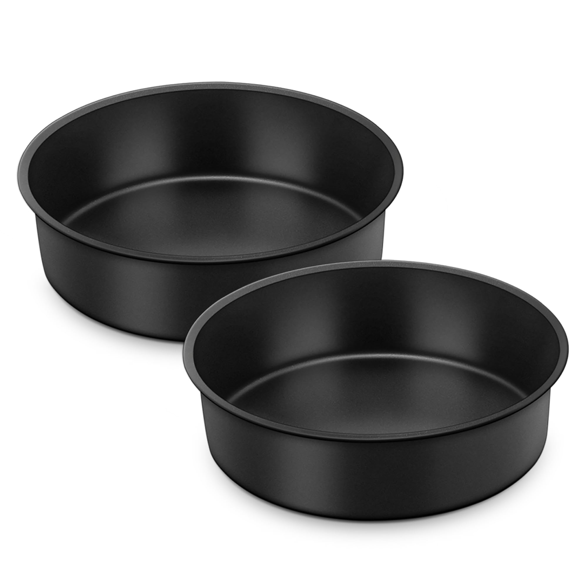 E-far 9½ Inch Cake Pans Set of 2, Nonstick Round Baking Pans Tins Set for Birthday Wedding Layer Smash Cakes, Stainless Steel Core & Nontoxic Coating,