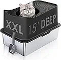 Top Entry Cat Litter Box with Lid - product image