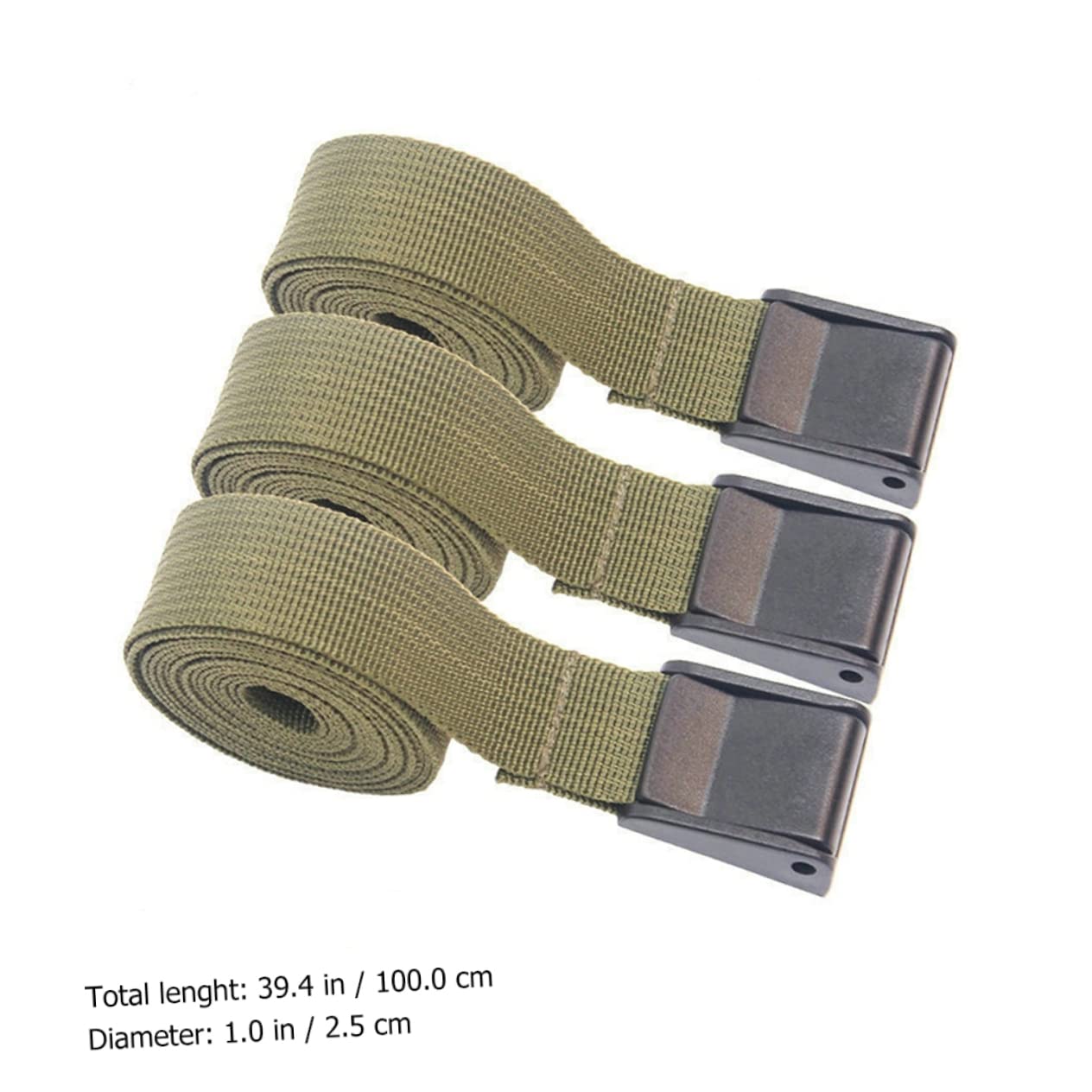 3pezzi Cintura di Fissaggio per Carichi per Bagagli per Campeggio Realizzata Materiali Robusti e Durevoli Design Intuitivo della Fibbia Pressione Facile da Fissare e Trasportare