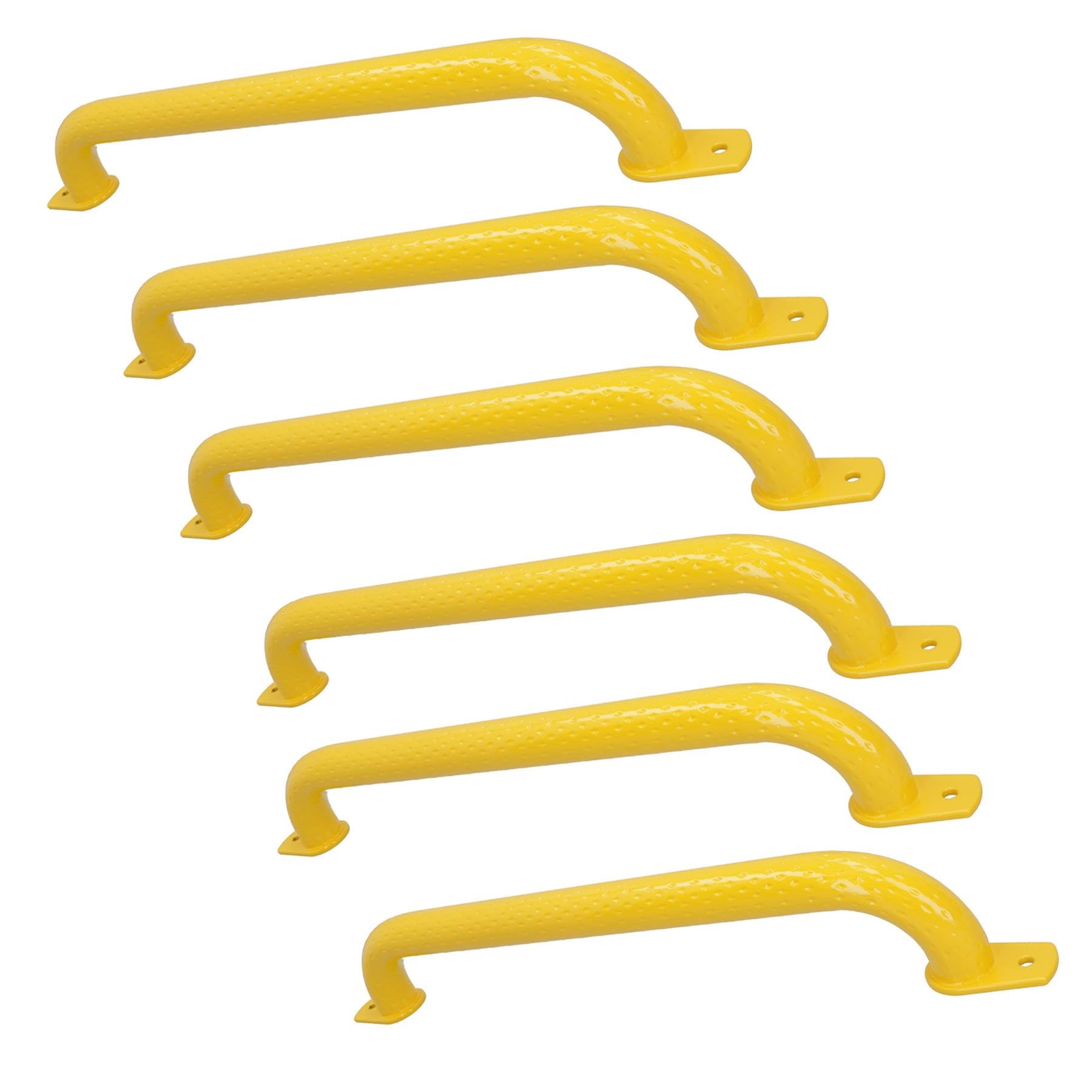 550mm Steel Safety Grab Pull Handle For Trailers Trucks Yellow Coated Finish 6pc
