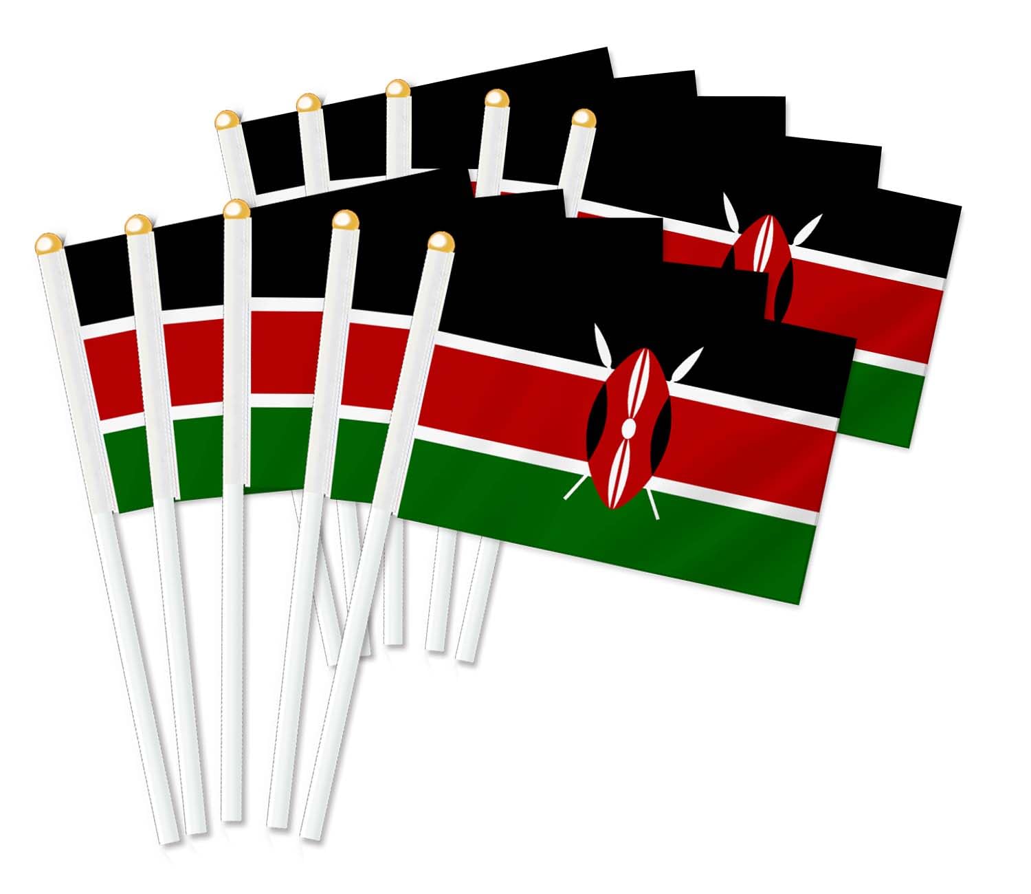 Pack of 25 Kenya Handheld Flag, Kenyan Population Decoration, Hand Held Flag, Decoration Banner Hand Kenya — image 1