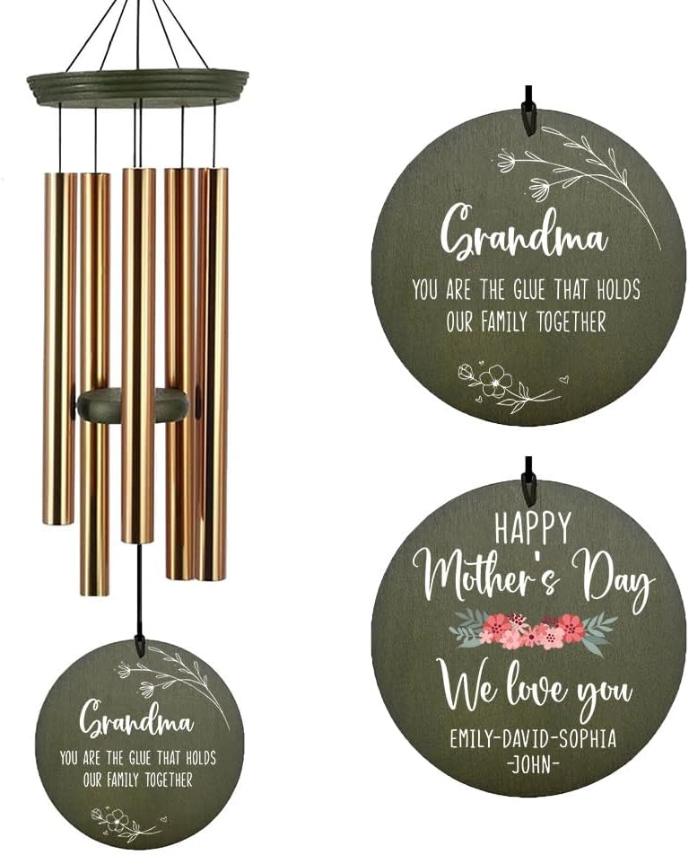 ASTARIN Wind Chimes Outdoor for The Loss of Mom Dad, Personalized Customized WindChimes for Loss of Loved One, Memorial Wind Chime as Sympathy Gift, Home Garden Patio Décor, 36''