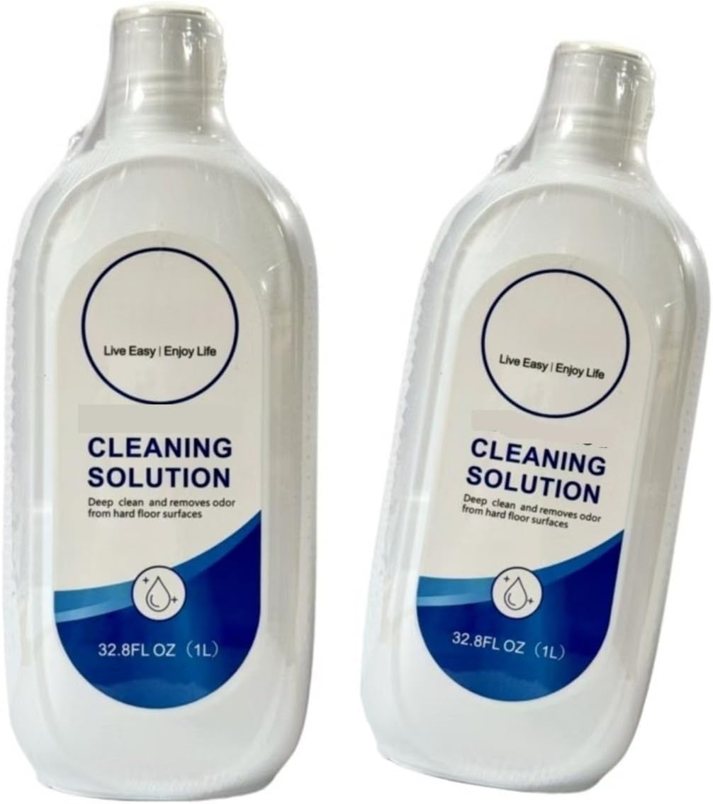 Cleaning Solution。Floor Cleaning Solution。1 Liter-33.8 Fl Oz。Compatible For Tineco。iFLOOR Series, FLOOR ONE S3 / S5 / S6 / S7 Series Wet Dry Vacuum，Incompatible Steam(1 PCS)