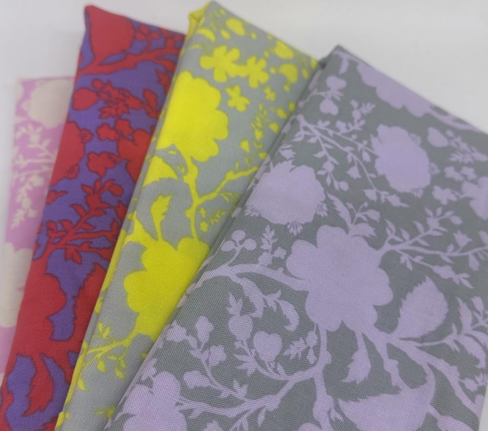 Generic Free Spirit Tula Pink True Colors Wildflowers Assorted Fabric Half Yard Bundle, Muli