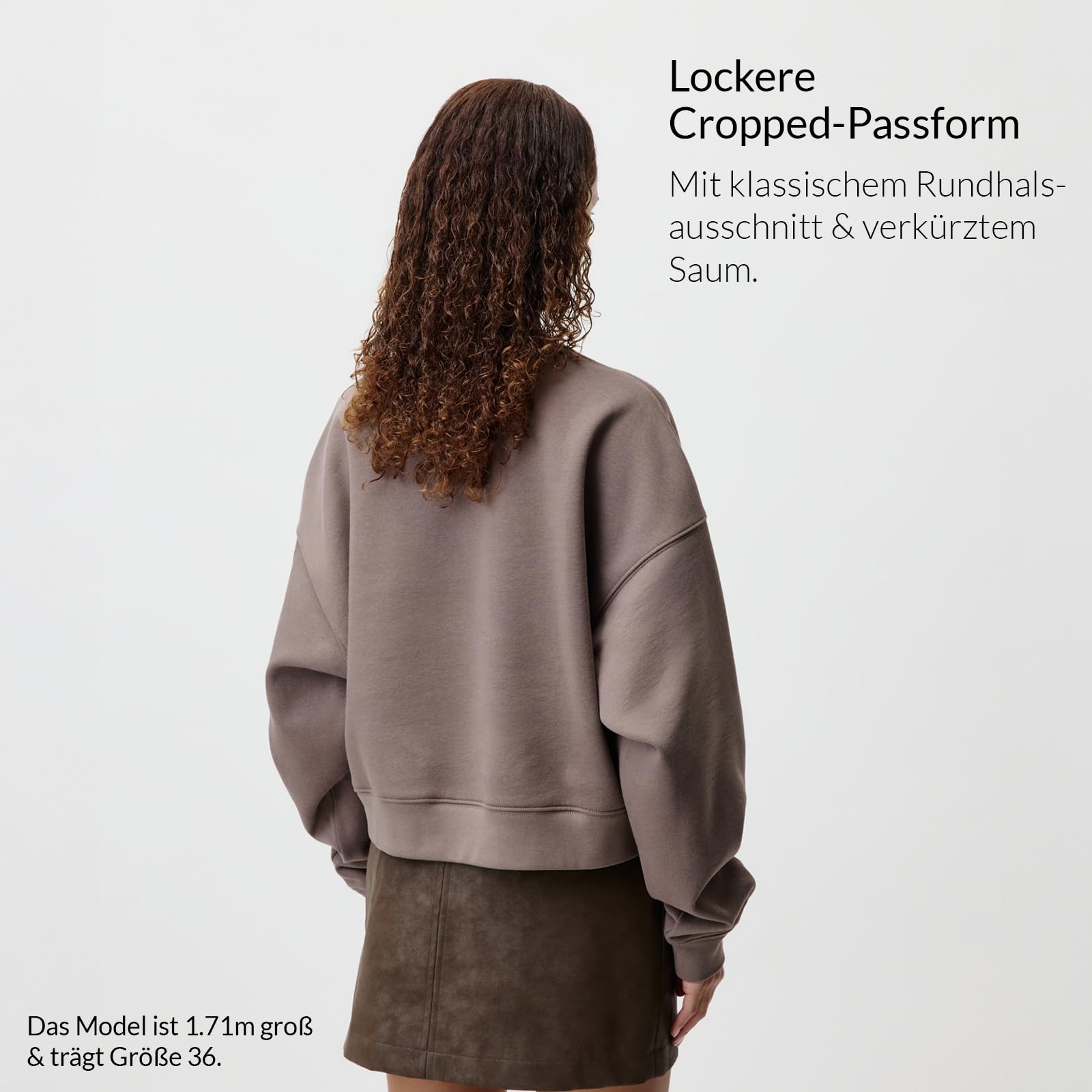 LeGer Antonietta Sweater - Cropped Pullover Damen - lockere Passform - Sweatshirt aus Baumwolle - Mode für Damen - by Lena Gercke - Gr. 34-44