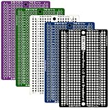 DIKAVS 1/2 Sized Double Sided Prototype PCB Prototype Board Solder-able Breadboard for Arduino (5Pac