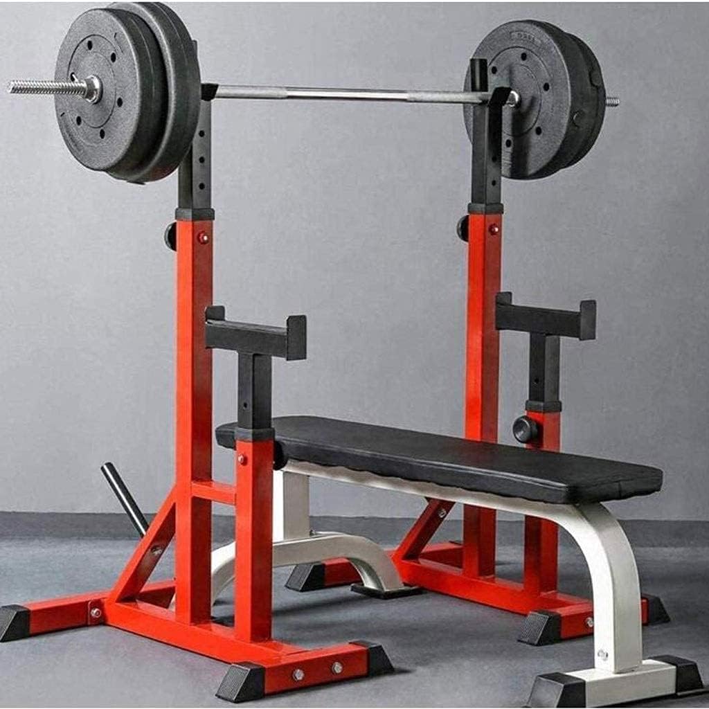 Dumbbell Rack Home Workout Gym Home Indoor Adjustable Squat Rack Multifunctional Weight Immersion Men's Free Weightlifting Bed Standing Barbell Rack Dumbbell Rack Gym for Fitness and Strength Trainin