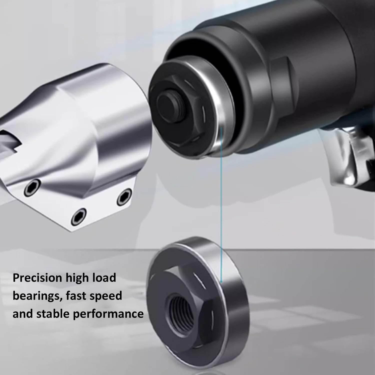Cortador de chapa neumática, tijeras neumáticas con 2 cuchillas de acero al cromo vanadio, 2600 RPM, para corte de hierro, aluminio y acero inoxidable