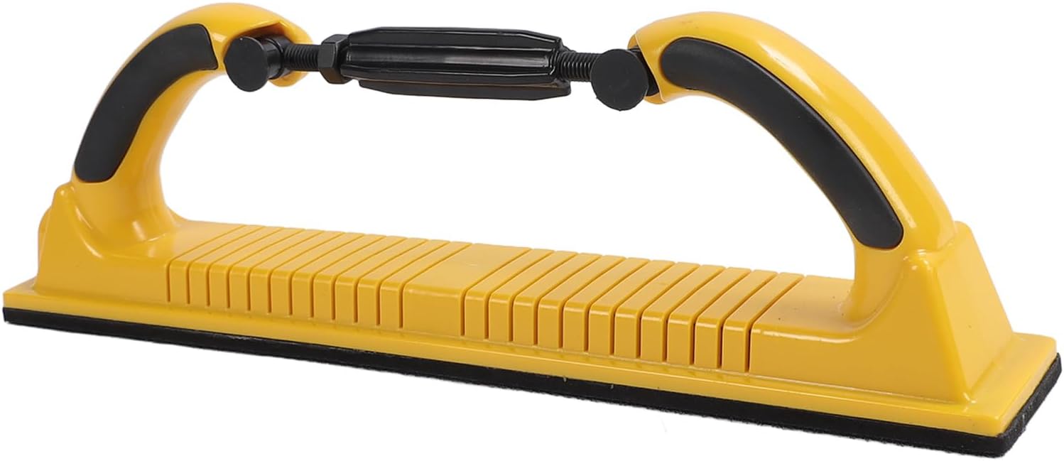 Topyond Hand Sanding File Block, 70x400mm Adjustable ABS Dust Extraction Sanding Block, Flexible Curvature Adjustment Hand Sanding Block for Automotive, Drywall, Metal Fabrication