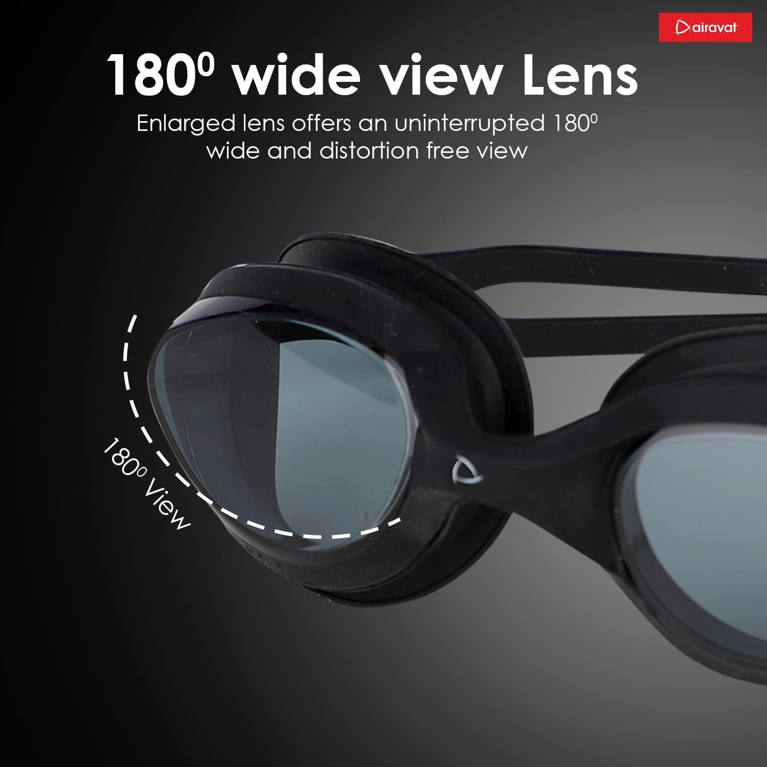 AIRAVAT FRAYER Swimming Goggles for Men Women Adults Teenagers, Polycarbonate Goggles, Swimming Goggles, Anti Fog Anti UV No Leakage Clear Vision, Free Size (Black) 4