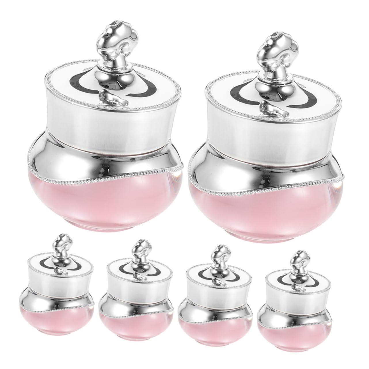 Ipetboom 5 Set Bottiglia Con in Acrilico Flaconi Da Viaggio Per Articoli Da Toeletta Flacone Spray Per Olio Gelatina Dentifricio Vaselina Vaniglia Sciroppo Bottiglie Rosa 6 Pezzi*5