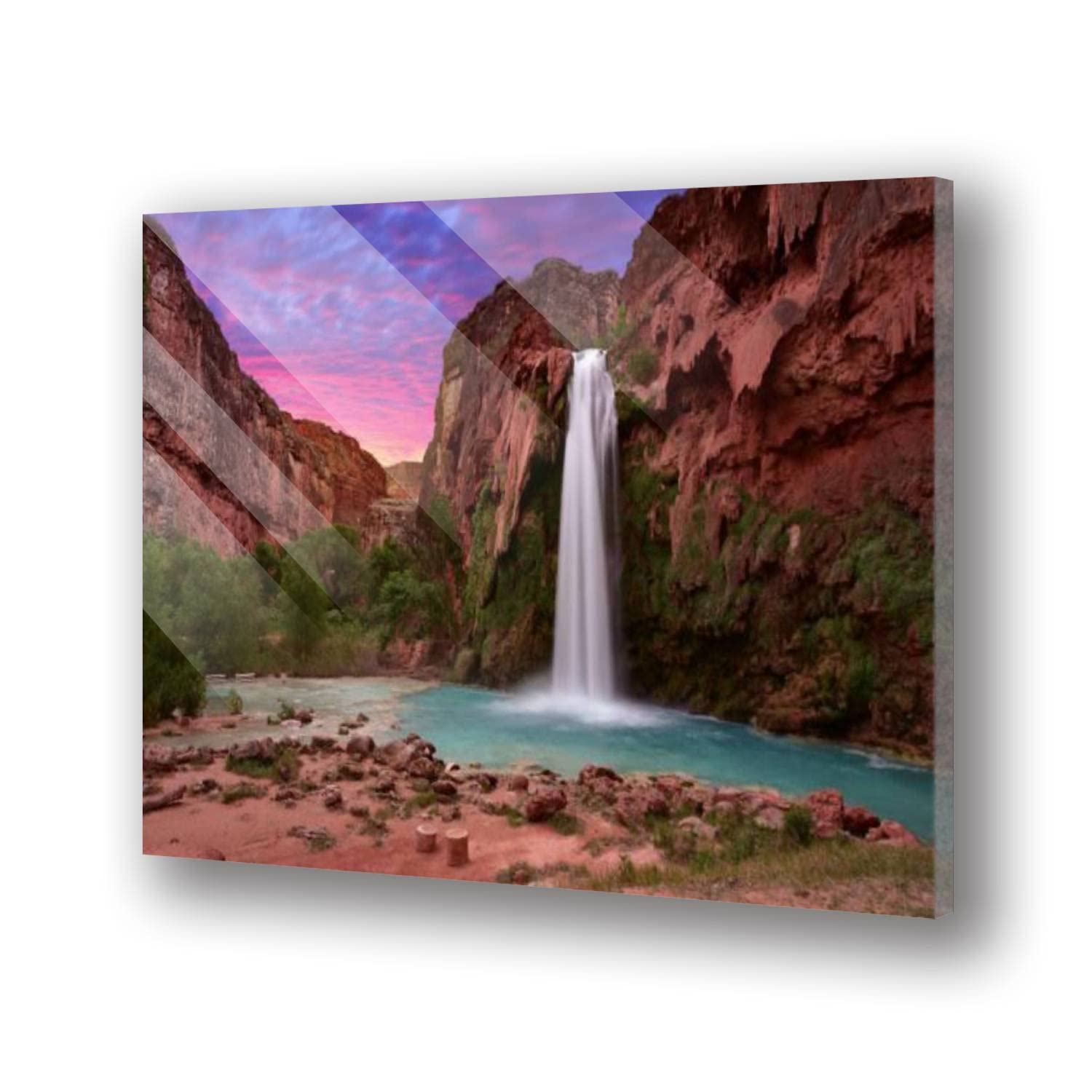 Photo 1 of  Tempered Acrylic Glass Wall Art beautiful havasu falls in havasupai arizona waterfalls and Modern Acrylic Artworks