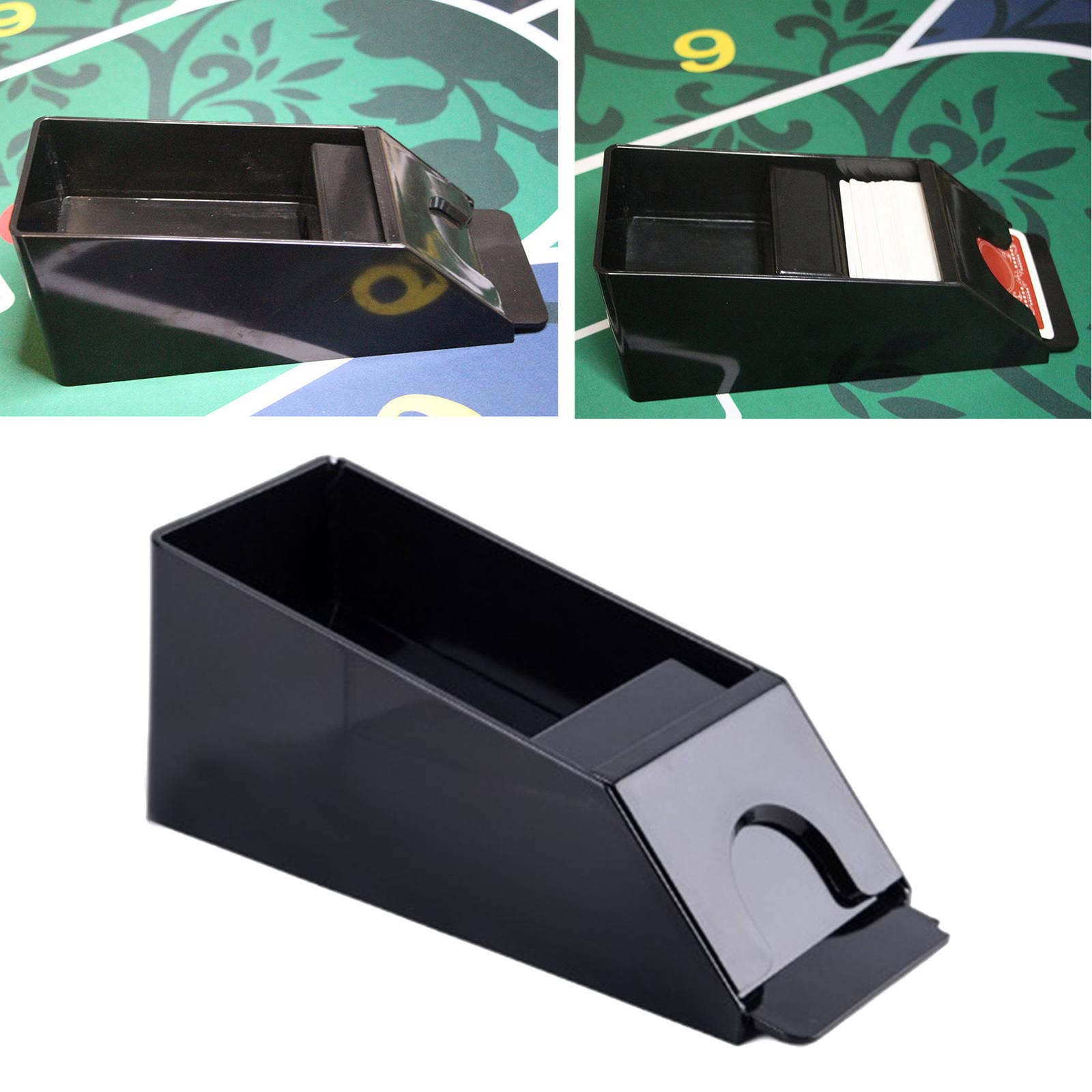Znak towarowy Poker 4/6-Deck Blackjack Dealing Shoe Card Dealer - 6-pokładowy czarny (4-pokładowy czarny)