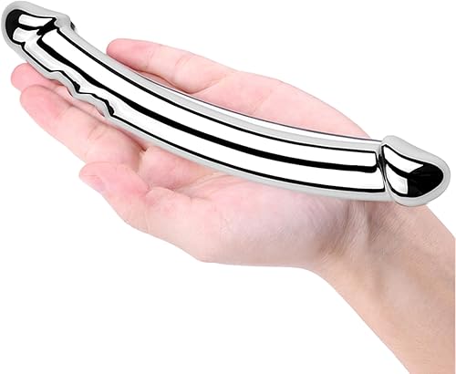 Miniatura 6 de Consolador anal de metal de doble extremo, estimulador vaginal del punto G y ano, masajeador de próstata, juguete sexual para adultos, de acero