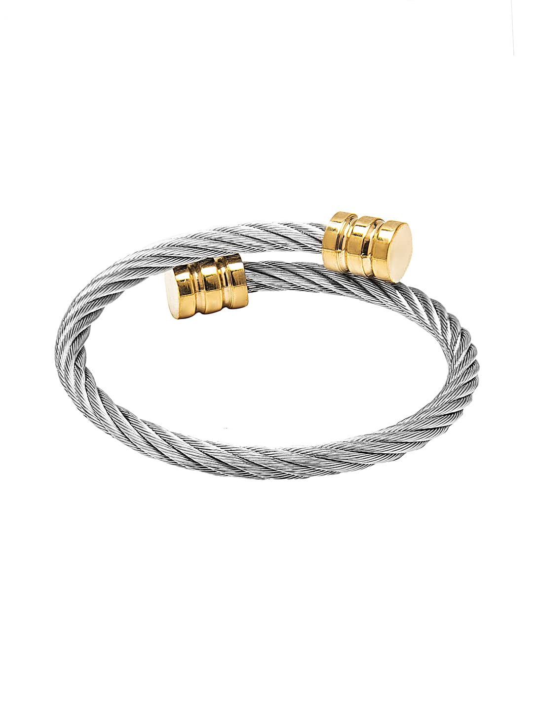 Shining Jewel - By Shivansh MoonDust Imported Flexible Rope Style Wraparound Kada Bangle Bracelet for (Unisex) MD_3278_GS (B09P3X6G8C) Amazon Price History, Amazon Price Tracker