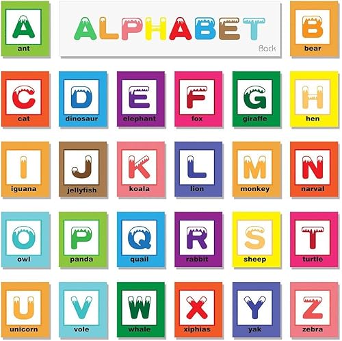 Miniatura 4 de Teytoy Baby Toy Zoo Series - Juego de 26 tarjetas de alfabeto blandas con bolsa de tela para más de 0 años