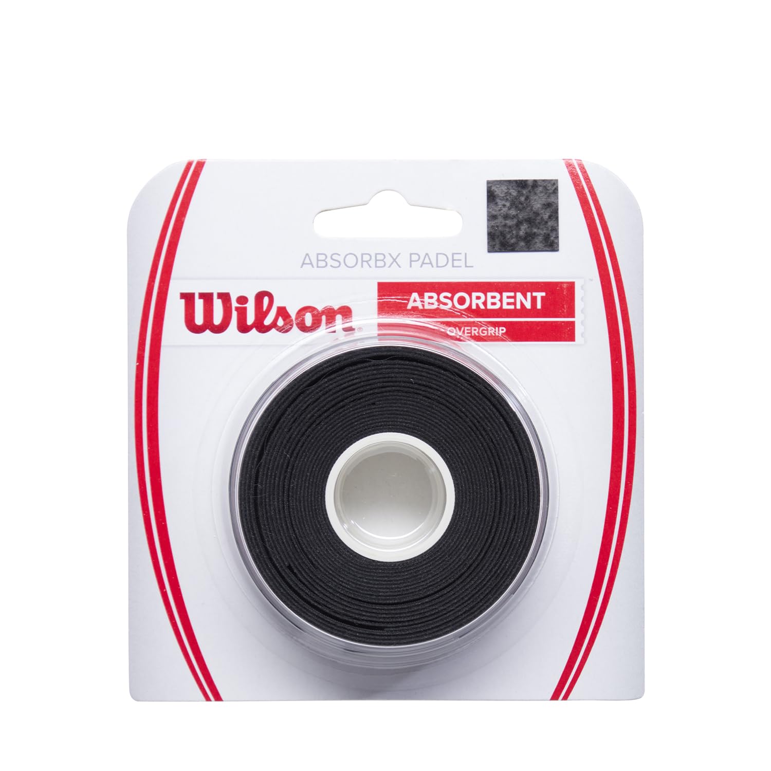 Wilson AbsorbX Sur-​grip de Padel, Ultra-​Absorbant pour une Prise Sèche, Pack de 3, Noir