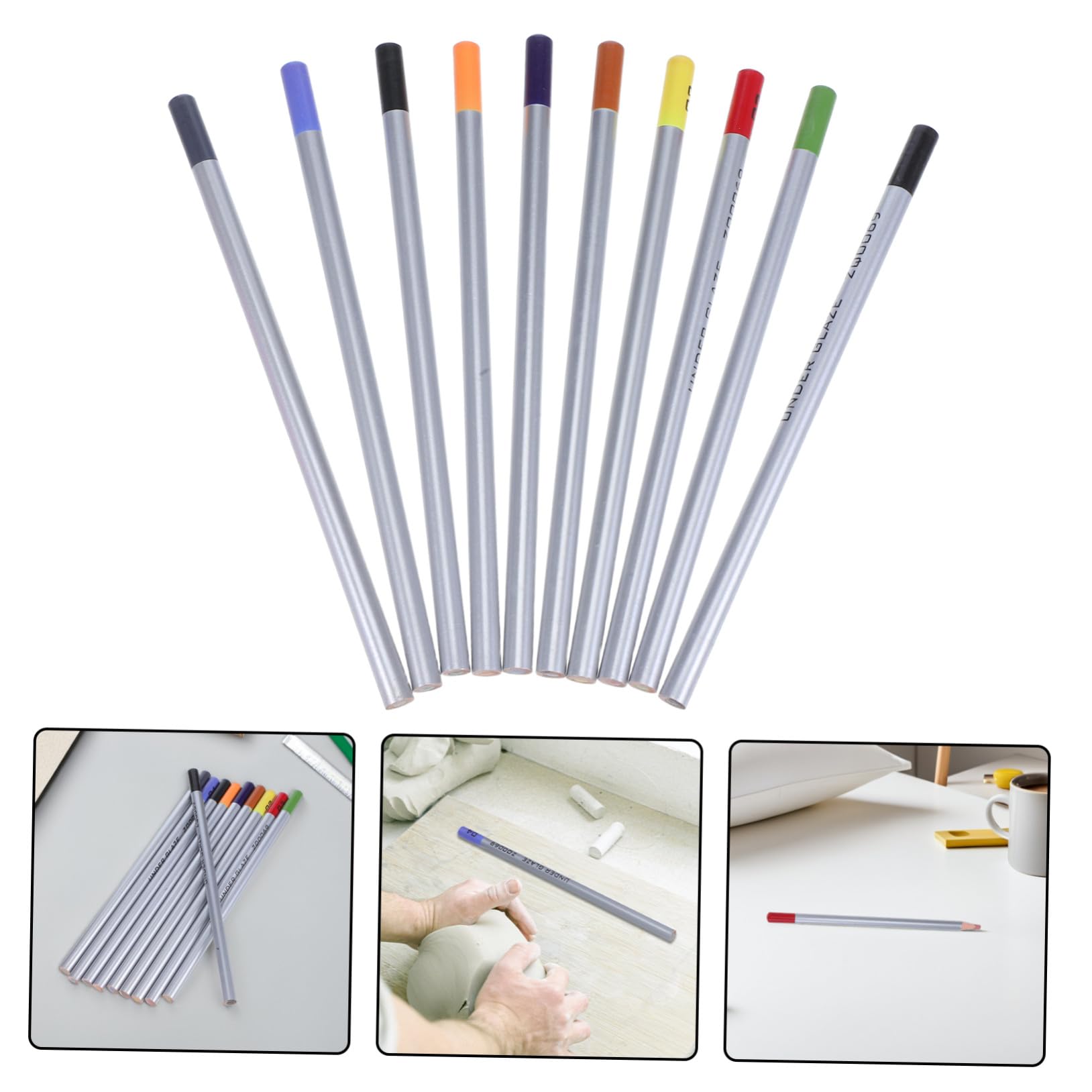 Gatuida Matite per Pittura su Ceramica Matite per Smalto su Ceramica Pastelli A Cera sotto Smalto