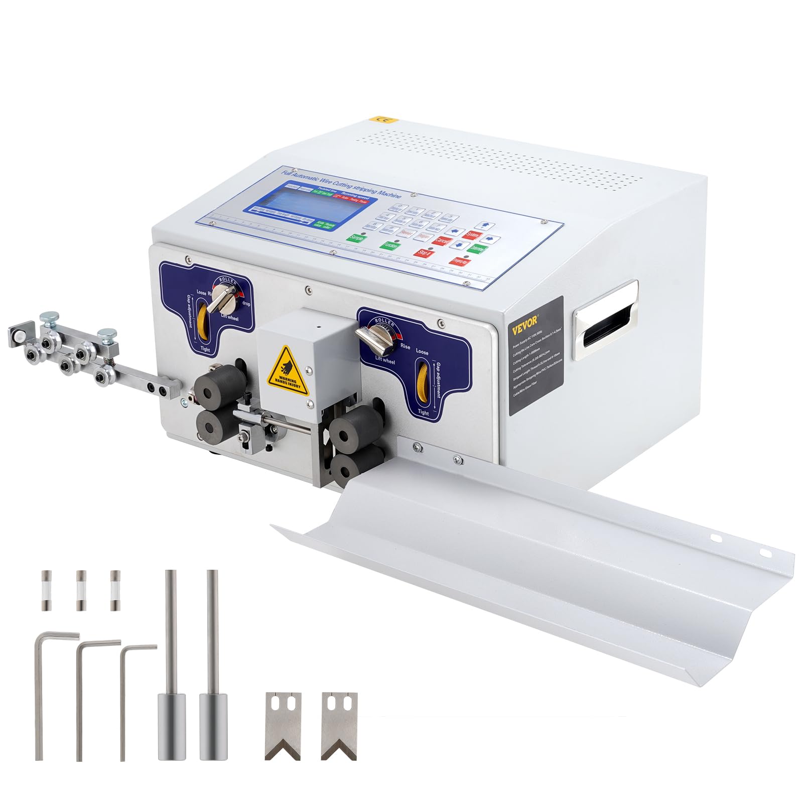 VEVOR Macchina spellatrice elettrica, Spelafili automatica SWT508-JE Controllato da Microcomputer Display LCD per la lavorazione di fili tra cui PVC/teflon/cavi in silicone