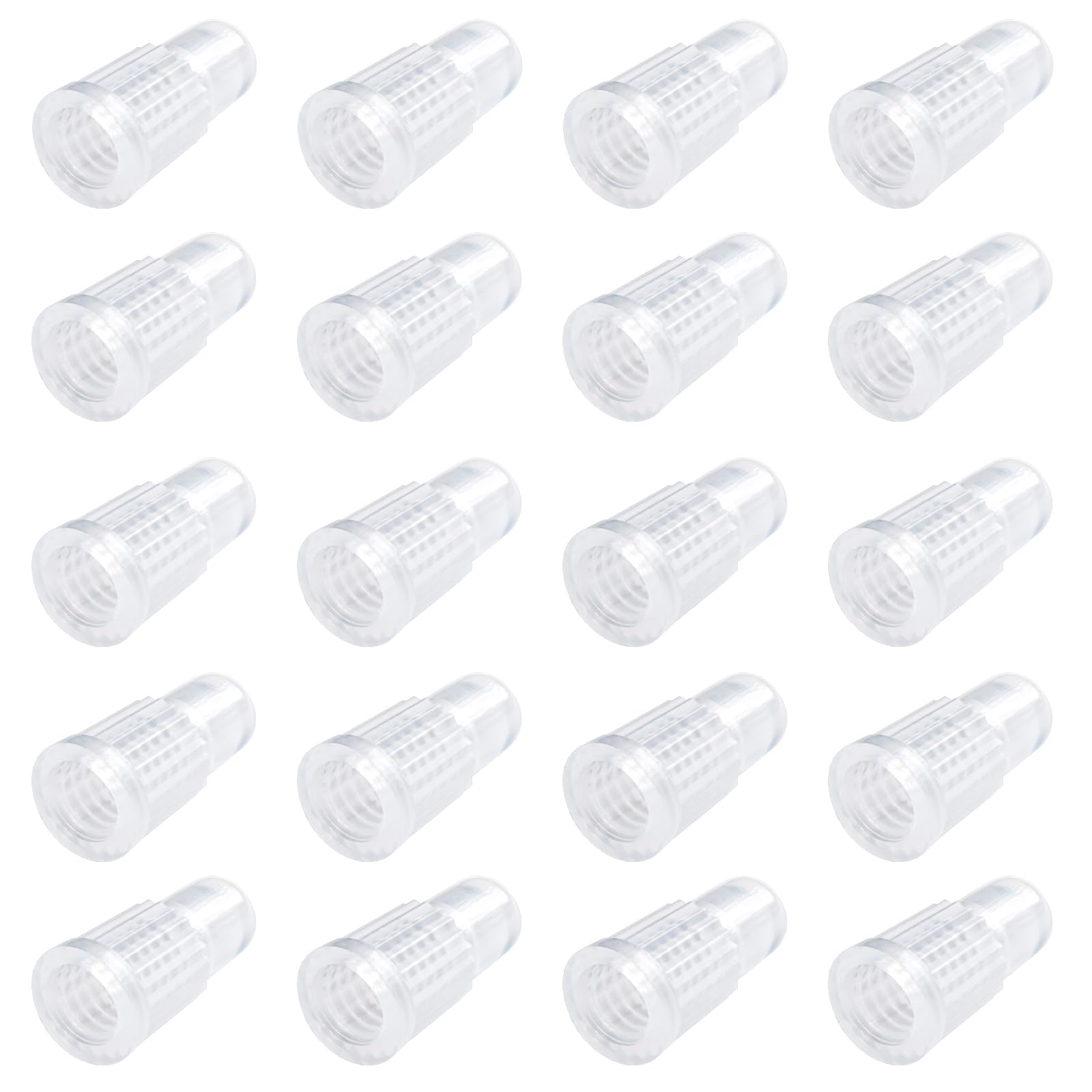 EVOZOOD Plastic Presta Valve Stem Covers for Bike Tire Valve Caps Air Dust Caps-Used on Presta/French Valves for MTB, Mountain Bike, Road Bike, Bicycle (20 Pack), Transparent