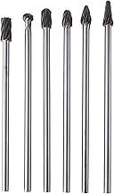 Lima rotativa, conjunto de brocas rotativas, kit de porta de alumínio broca de carboneto para alumínio 6pcs carboneto de tungstênio limas rotativas de alumínio conjunto de rebarbas 6mm haste 10mm diâm