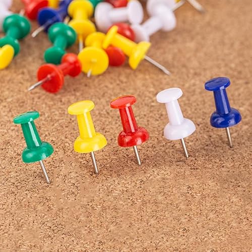 600 Stück Mehrfarbig Reissnägel, Kreativ Dekorative Bunte Reißzwecken groß,Bunt Pinnwandnadeln Reisszwecke Pinnadeln Push Pins für Fotos,HangingTacks, Tags, Büro und Haus, Bulletin Board