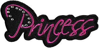 Princess Pink Rhinestone Patch, Ladies Sayings Patches
