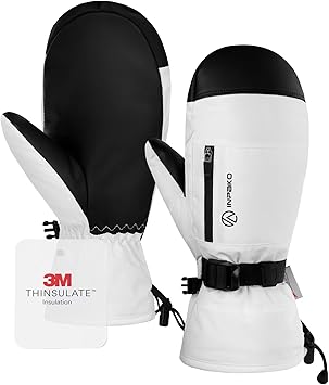 Winter Ski Mittens for Men Women,3M Thinsulate Thermal Snowboard Mittens, Cold Weather Snow Gloves for Skiing