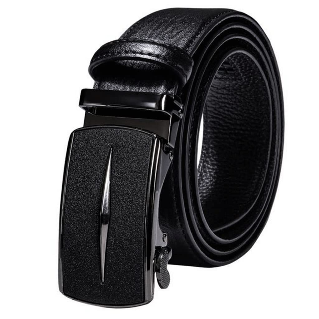 Mens Belts Metal Automatic Buckles Ratchet Waistband Formal Business Dress Jeans Suit Adjustable Color A Size 130cm A