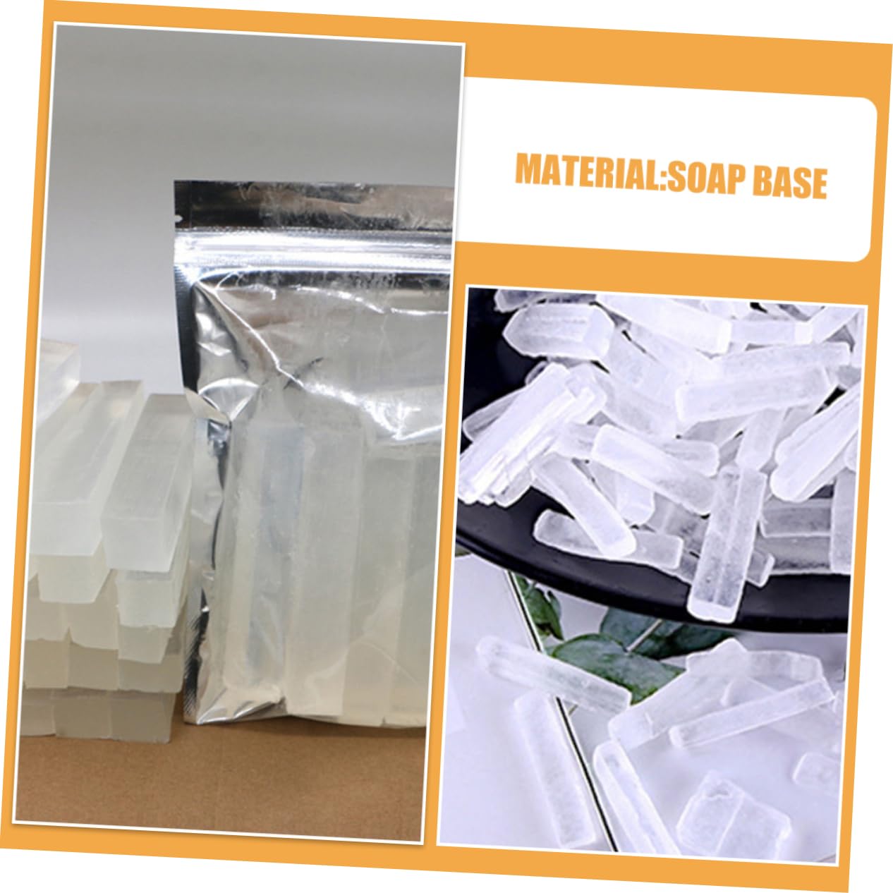 Base di Sapone Trasparente 1000g, Vegetale e Idratante, per Sapone Fai da Te e Saponette Artigianali, Facile da Sciogliere e Colare