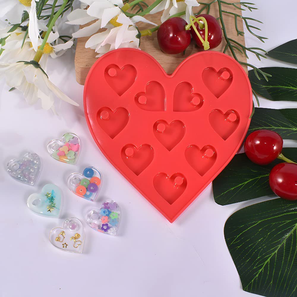 Moule En Silicone 10 Cœurs - Pour Chocolate, Bonbons, DIY - Flexible Et Non-Adhésif, Nettoyage Facile