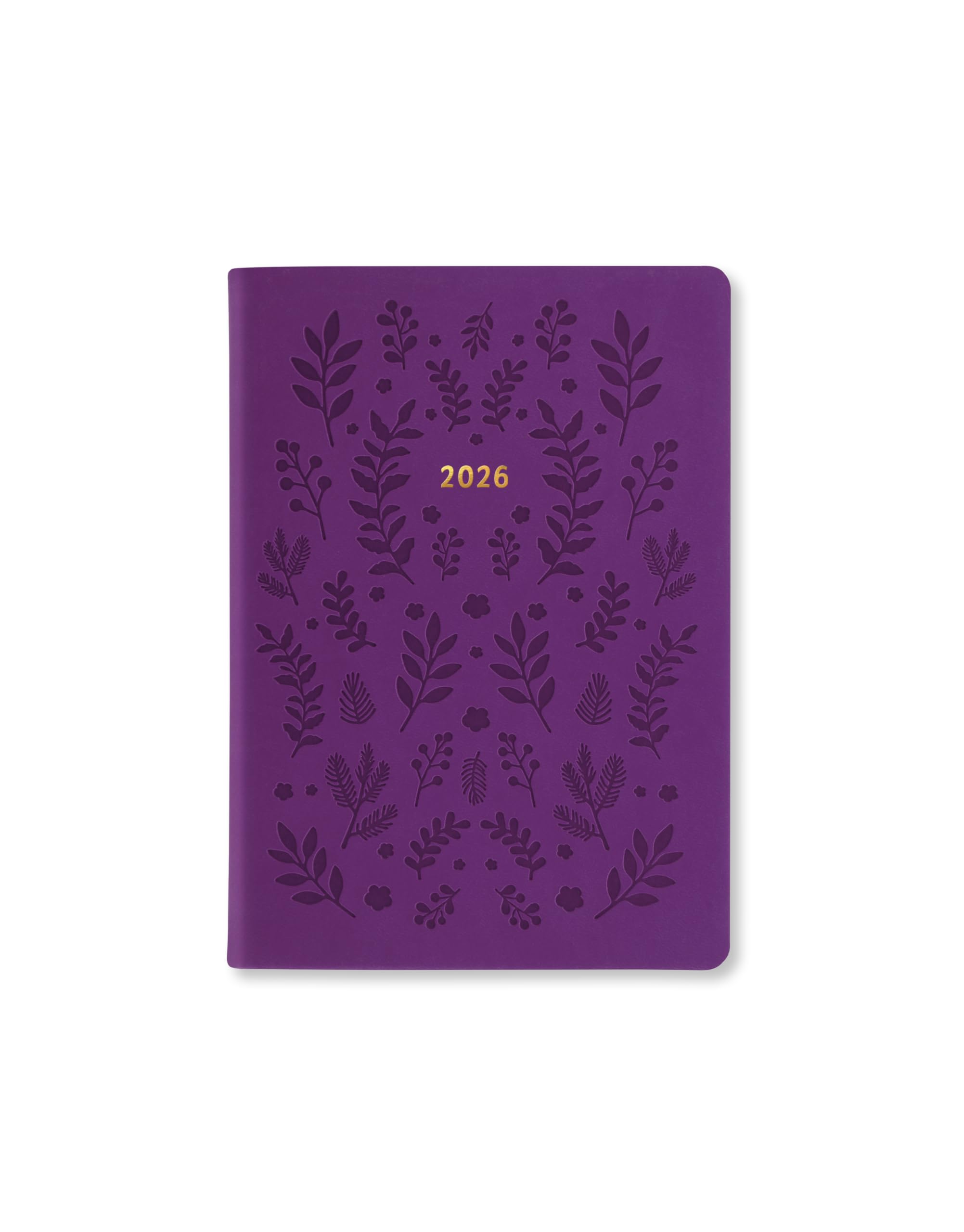 Letts of London Woodland A6 week to view 2026 diary - Purple 26-082169