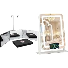 Dripex 5-in-1 Bluetooth Vanity Mirror with Type-C Charging and Lights & 3 Way Mirror