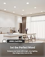 Vista 9 de Sunco Paquete de 24 Luces LED Empotradas de 6 Pulgadas, Luces de Techo Delgadas Sin Lata con Caja de Conexiones, 850 LM, 14W (Equivalente a 100W)