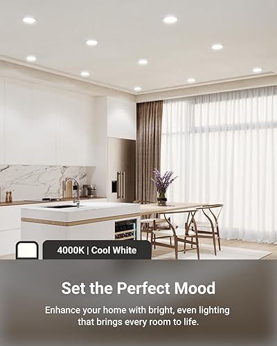 Miniatura 9 de Sunco Paquete de 24 Luces LED Empotradas de 6 Pulgadas, Luces de Techo Delgadas Sin Lata con Caja de Conexiones, 850 LM, 14W (Equivalente a 100W)