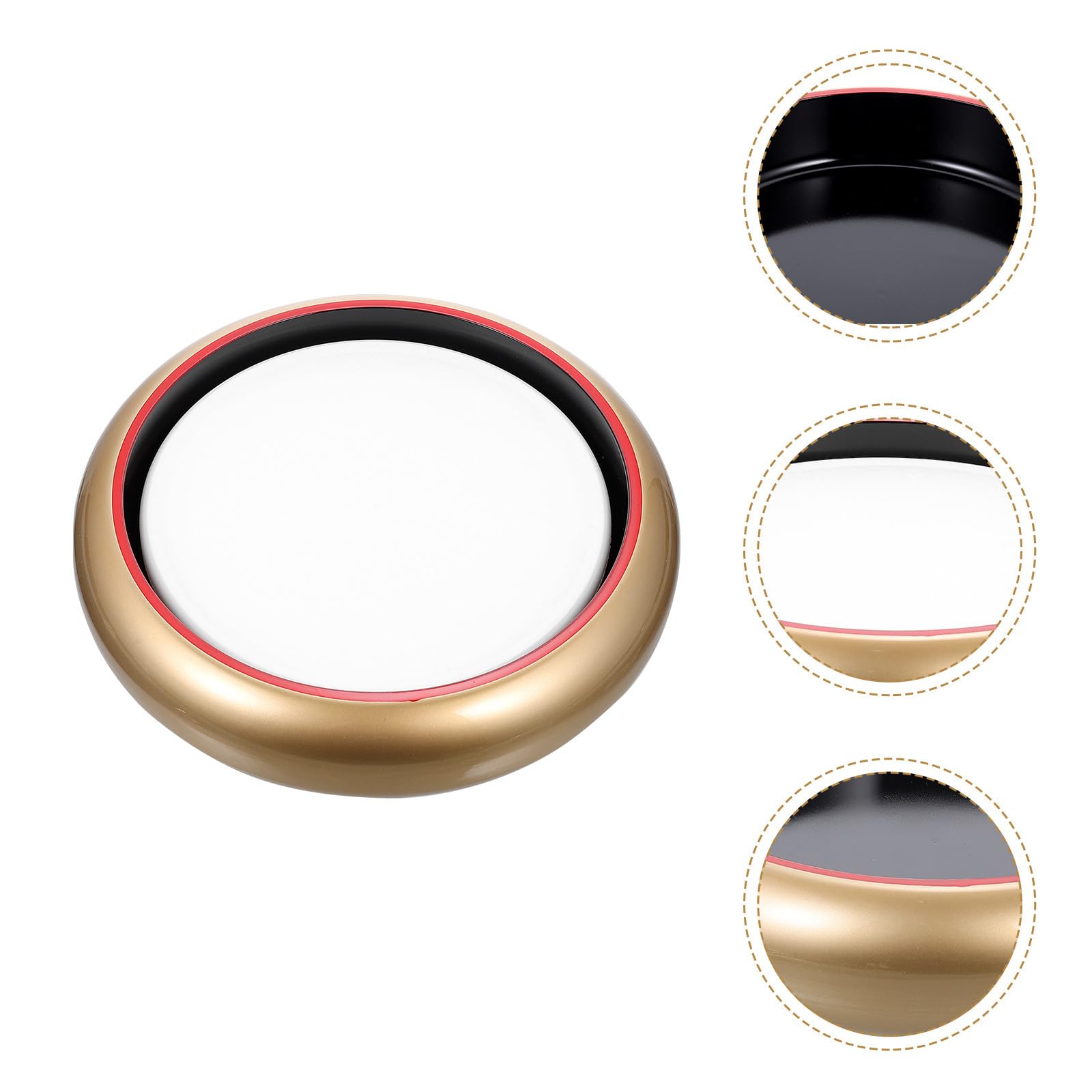 MAGICLULU Plat de Service à Sushi Rond en Plastique Or, Assiette à Sushis Pratique et Élégante pour Saumon, pour Présentation Simple et Raffinée